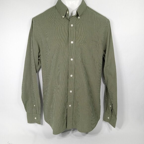 DOCKERS Mens Green Button Down Long Sleeve Shirt Size Medium - Picture 2 of 8